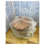 Large Coffee Pod Holder Compatible w/KCup Pods and Capsules - Gold Metal K Cup Holder - Cute Coffee Pod Basket w/Wooden Lid - Coffee Pod Storage - Coffee Bar Decor (Wood & Gold, Large)