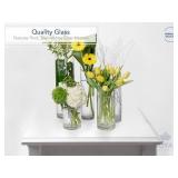 Royal Imports Flower Glass Vase Decorative Centerpiece for Home or Wedding - Cylinder Shape, 6" Tall, 3.5" Opening, Clear
