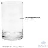 Royal Imports Flower Glass Vase Decorative Centerpiece for Home or Wedding - Cylinder Shape, 6" Tall, 3.5" Opening, Clear