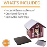 K&H Pet Products Outdoor Kitty House Cat Shelter (Unheated) Barn Design 19 X 22 X 17 Inches