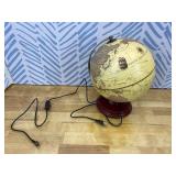 Illuminated World Globe with Wood Stand, 8