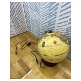 Illuminated World Globe with Wood Stand, 8