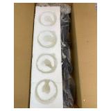 FadimiKoo 4-Lights Track Lighting Fixtures Ceiling with Clear Glass Shades, Modern Black Semi Flush Mount Ceiling Light, Rotatable Wall Mount Ceiling Lamp for Kitchen Hallway Bedroom