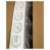 FadimiKoo 4-Lights Track Lighting Fixtures Ceiling with Clear Glass Shades, Modern Black Semi Flush Mount Ceiling Light, Rotatable Wall Mount Ceiling Lamp for Kitchen Hallway Bedroom