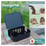 Rat Station Box with 1 Key, Complete Rodent Solution Keeps Rats Away, Pet & Child-Safe, Lock & Key Available, Reusable & Long-Lasting, Indoor & Outdoor, 2 Pack