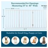 Pet Gate - 3-Panel Indoor Foldable Dog Fence for Stairs, Hallways, or Doorways - 55x24-Inch Retractable Freestanding Dog Gates by PETMAKER (White)
