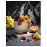 Serene Spaces Living Paulownia Wood Decorative Bowl Handmade Round Wood Bowl for Home D cor, Centerpieces, Wedding, Parties, and Floral Arrangements, 7" Tall & 11" Diameter