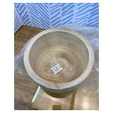 Serene Spaces Living Paulownia Wood Decorative Bowl Handmade Round Wood Bowl for Home D cor, Centerpieces, Wedding, Parties, and Floral Arrangements, 7" Tall & 11" Diameter