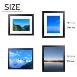 BENGBUKAISAI 16x20 Picture Frame, Display Pictures 11x14 with Mat or 16x20 Without Mat, Wall Hanging Photo Frame,Black, 1 Pack