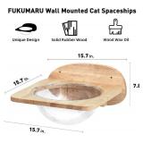 FUKUMARU Cat Wall Furniture Set, Transparent Capsule Kitten Walls Shelves with 2 PCS Pedals - Premium Kitty Bed for Sleeping, Playing, Climbing, and Lounging - Easily Holds Up to 35 Lbs