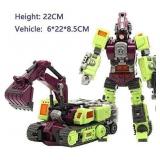 NBK Deformation Oversize Toys Robot Devastator Engineering Combiner 6 in 1 Action Figure Car Truck Model Gift for Kids Boys (Green)