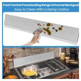 11NBBKGDDS Universal Front Control Freestanding Range Stainless Backguard with 29.75" W 4.75" T 0.25" D Compatible with all brands of 30" Backsplash & Stove,Include Frigidaire Whirlp