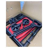 Inbrave Heavy-Duty Collapsible Wagon - 380LB Capacity | All-Terrain Wheels | Foldable for Groceries/Beach/Camping/Garden (Red)