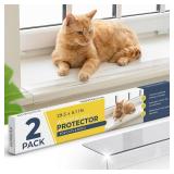 PROTECTO 2-Pack Window Sill Protector from Dogs 29.5 x 5.1 Clear Window Guards from Cats Scratching, Chewing & Clawing | Keep Your Sills Smooth & Paws Safe | Ultra Strong Window Sill Cover Protection