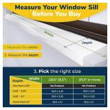 PROTECTO 2-Pack Window Sill Protector from Dogs 29.5 x 5.1 Clear Window Guards from Cats Scratching, Chewing & Clawing | Keep Your Sills Smooth & Paws Safe | Ultra Strong Window Sill Cover Protection