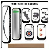 SOPOGER Recurve Bow and Arrow Set for Adults & Youth 20 30 40lb, Takedown Archery Kit for Beginners Right & Left Handed Outdoor Target Practice & Training