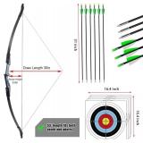 SOPOGER Recurve Bow and Arrow Set for Adults & Youth 20 30 40lb, Takedown Archery Kit for Beginners Right & Left Handed Outdoor Target Practice & Training