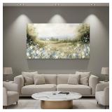 Iallbin Abstract Canvas Wall Art, Large Wall Art for Living Room, for Wall Modern Paintings Wall Decor Living Room (Abstract, Beige, 48L x 24W)