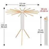 JOOM Tripod Clothes Drying Rack, Garment Rack Portable and Foldable Space Saving Laundry Drying Rack - Drying Rack Clothing Floor Folding Balcony Bedroom Household Wooden