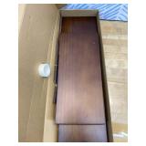 KYIAANY Brown Floating Shelves for Wall: Solid Wood Shelf Heavy Duty Set of 2 Modern Minimalist Industria Decor for Office Living Room Bedroom Kitchen Bathroom Display Book Plant Statue