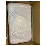 HECASA Marine Deck Boat Deck Access Hatch & Lid 24" x 14" with Non Slip Surface - White Rectangle(606mm x 353mm) 180 Hinge Strong Recessed Marine Caravan RV