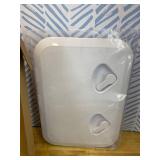 HECASA Marine Deck Boat Deck Access Hatch & Lid 24" x 14" with Non Slip Surface - White Rectangle(606mm x 353mm) 180 Hinge Strong Recessed Marine Caravan RV