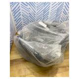 KITESSENSU Large Roasting Pan with Rack - 25 LB Nonstick Turkey Roaster Pan for Oven - Heavy Duty Carbon Steel Roasting Pan with Wider Handles for Chicken, Vegetables & Holiday Meals, Gray