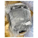 KITESSENSU Large Roasting Pan with Rack - 25 LB Nonstick Turkey Roaster Pan for Oven - Heavy Duty Carbon Steel Roasting Pan with Wider Handles for Chicken, Vegetables & Holiday Meals, Gray