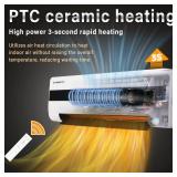 Retails for $170! Electric Wall Heaters Space Heater for Indoor Use 1500W Fast Heating LED Display Adjustable Thermostat Room Heater with Remote Control 12H Timer Heater for Bedroom Office