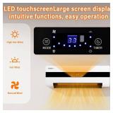 Retails for $170! Electric Wall Heaters Space Heater for Indoor Use 1500W Fast Heating LED Display Adjustable Thermostat Room Heater with Remote Control 12H Timer Heater for Bedroom Office