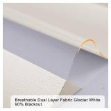 Persilux Blackout Zebra Blinds for Windows (22" W x 47" H, Beige) Cordless Zebra Shades for Indoor Windows, Sheer Shades Thermal Insulated Blinds with Upgraded Cassette, Roller Window Shades for Home