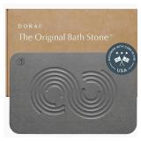 Dorai Home Bath Stone Mat 23.6"x15.4" Quick-Dry, Non-Slip Diatomite Stone Bath Mat for Bathroom, Zen Slate