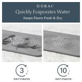 Dorai Home Bath Stone Mat 23.6"x15.4" Quick-Dry, Non-Slip Diatomite Stone Bath Mat for Bathroom, Zen Slate