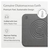 Dorai Home Bath Stone Mat 23.6"x15.4" Quick-Dry, Non-Slip Diatomite Stone Bath Mat for Bathroom, Zen Slate