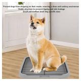 Potty Training Toilet, 18.11x13.78inch Puppy Pee Pad Holder Indoor Outdoor Dog Potty Toilet Training Tray, Mesh Dog Training Toilets, Plastic Pottys Tray Puppy Toilets for Small M