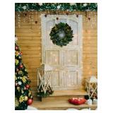 Serene Spaces Living Artificial Green Magnolia Leaf Wreath, Ideal to Hang at Wedding, Store Display, Window Sill, Fall Decor, Perfect Holiday D cor, Measures 24" Diameter and 4" Tall