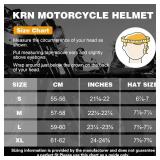 KRN Adult Off-Road Helmet ATV Helmet DOT Approved- Motorcycle Motocross Dirt Bike Helmet KY-128