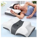 Sleep Doctor Approved Cervical Neck Pillow for Sleeping, Ergonomic Contour Side Sleeper Pillows for Adults, Cooling Orthopedic Pillow for Pain Relief Support, Memory Foam Pillows Back Stomach Sleepers
