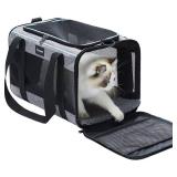 Vceoa 17.5x11x11 Inches Cat, Dog Carrier for Pets Up to 16 Lbs, Soft-Sided Cat Bag Animal Carriers Travel Puppy Carry As a Toy of Fabric Pet Home