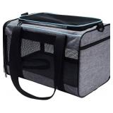 Vceoa 17.5x11x11 Inches Cat, Dog Carrier for Pets Up to 16 Lbs, Soft-Sided Cat Bag Animal Carriers Travel Puppy Carry As a Toy of Fabric Pet Home