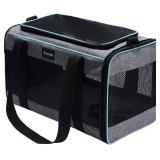 Vceoa 17.5x11x11 Inches Cat, Dog Carrier for Pets Up to 16 Lbs, Soft-Sided Cat Bag Animal Carriers Travel Puppy Carry As a Toy of Fabric Pet Home