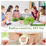 Cute Flower Pots, 2 Pack Smile Face Plant Pots, 3.5 Inch Plastic Succulent Pots with Drainage, Unique Indoor Planter for Violets/Herbs, Funny Sitting Pot for Plant Lover Gift (Beige)