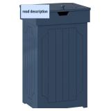 Function Home Trash Can Cabinet, 13 Gallon Kitchen Garbage Can, Wooden Recycling Trash Bin, Freestanding Dog Proof Trash Can, Farmhouse Trash Cabinet with Lid for Home Kitchen Bedroom, Blue