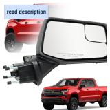 Retails for $130! Convitex Passenger Right Side Door Mirror for 2019-2024 Chevy Silverado 1500, with Heated Power and Convex Blind Spot Glass Temperature Sensor Manual Folding, Replace#GM1321583(7 Pin