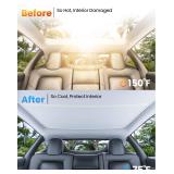 REEVAA 2025 Upgrade Tesla Model Y Sunshade Roof [No Gaps, No Sagging] Tesla Y Accessories Heat Insulation Foldable Glass Sunroof Cover for Model Y 2021-2025 (Not Fit New Y Juniper), 2PCS, Gray