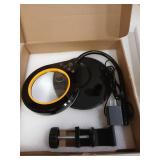 Flexible Gooseneck 2-in-1 Magnifying Glass with Light and Stand,10x & 5x Real Glass Lens Magnifying Lamp, 5 Color Stepless Hands-Free LED Desk Lamp with Clamp for Painting, Crafts, Reading (Yellow)