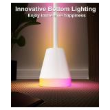 Keepsmile Smart RGB LED Corner Floor Lamp,172 LEDs Bright Standing Lamps for Living Room with APP and Remote,Modern Floor Lamp with Music Sync and 16 Million Colors, Ambient Lighting for Bedroom White