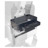 Storage Bin for Traeger Pellet Grill Caddy with Paper Towel Holder, Temperature Probe Box, and Hanging Hooks Smoker Accessories for Traeger Pro Series 22/34, Ironwood 885/650, Pro 780/575, Pit Boss