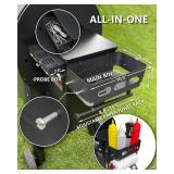 Storage Bin for Traeger Pellet Grill Caddy with Paper Towel Holder, Temperature Probe Box, and Hanging Hooks Smoker Accessories for Traeger Pro Series 22/34, Ironwood 885/650, Pro 780/575, Pit Boss