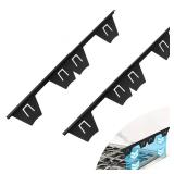 Esmorah Stainless Steel Stove Gap Covers, Oven Gap Filler Perfect for Kitchen Stove and Counter Side Guard, Heat Resistant with Easy Clean, Retractable Length 13.8" to 27.5" Black (2 Pack)